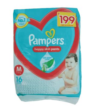 Pampers Diapers Pant, Pants, Size-M (7-12 kg) | 16 Pants